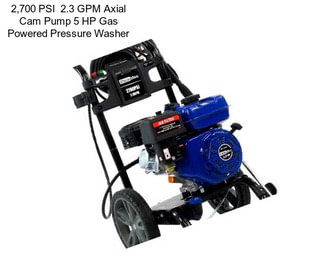 2,700 PSI  2.3 GPM Axial Cam Pump 5 HP Gas Powered Pressure Washer