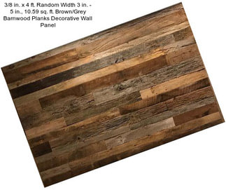 3/8 in. x 4 ft. Random Width 3 in. - 5 in., 10.59 sq. ft. Brown/Grey Barnwood Planks Decorative Wall Panel