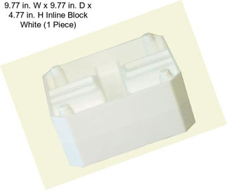 9.77 in. W x 9.77 in. D x 4.77 in. H Inline Block White (1 Piece)