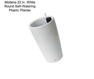 Modena 22 in. White Round Self-Watering Plastic Planter