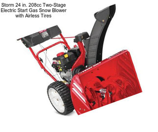 Storm 24 in. 208cc Two-Stage Electric Start Gas Snow Blower with Airless Tires