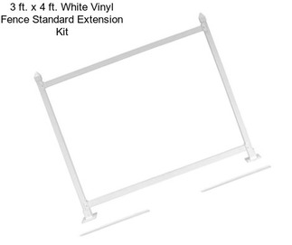 3 ft. x 4 ft. White Vinyl Fence Standard Extension Kit