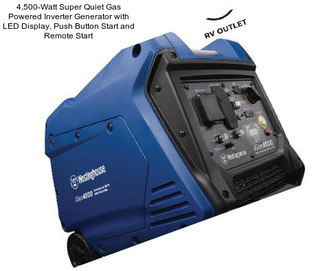 4,500-Watt Super Quiet Gas Powered Inverter Generator with LED Display, Push Button Start and Remote Start