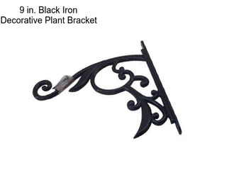 9 in. Black Iron Decorative Plant Bracket