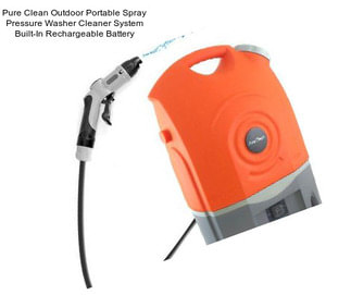 Pure Clean Outdoor Portable Spray Pressure Washer Cleaner System Built-In Rechargeable Battery