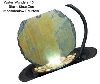 Water Wonders 15 in. Black Slate Zen Moonshadow Fountain