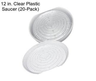 12 in. Clear Plastic Saucer (20-Pack)