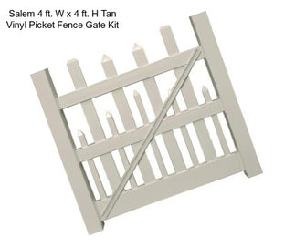 Salem 4 ft. W x 4 ft. H Tan Vinyl Picket Fence Gate Kit