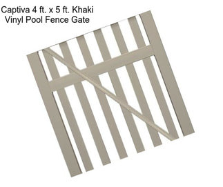 Captiva 4 ft. x 5 ft. Khaki Vinyl Pool Fence Gate