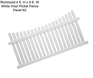 Richmond 4 ft. H x 8 ft. W White Vinyl Picket Fence Panel Kit