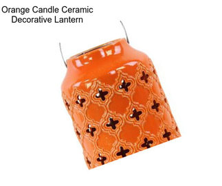 Orange Candle Ceramic Decorative Lantern