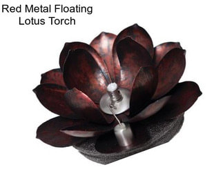 Red Metal Floating Lotus Torch