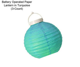 Battery Operated Paper Lantern in Turquoise (3-Count)