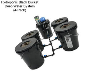 Hydroponic Black Bucket Deep Water System (4-Pack)