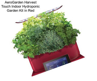 AeroGarden Harvest Touch Indoor Hydroponic Garden Kit in Red