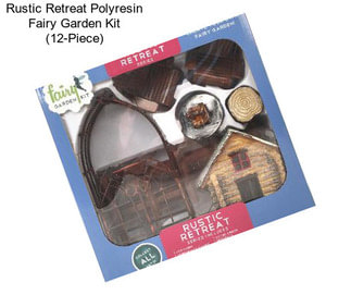 Rustic Retreat Polyresin Fairy Garden Kit (12-Piece)