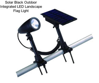 Solar Black Outdoor Integrated LED Landscape Flag Light