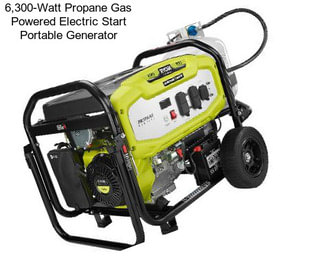 6,300-Watt Propane Gas Powered Electric Start Portable Generator