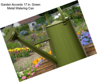 Garden Accents 17 in. Green Metal Watering Can