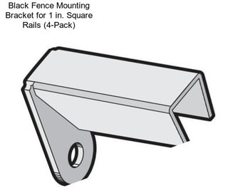 Black Fence Mounting Bracket for 1 in. Square Rails (4-Pack)