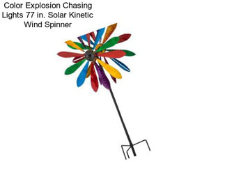 Color Explosion Chasing Lights 77 in. Solar Kinetic Wind Spinner