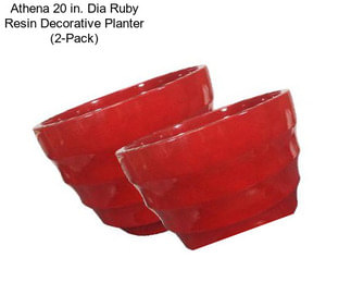 Athena 20 in. Dia Ruby Resin Decorative Planter (2-Pack)