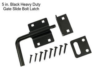 5 in. Black Heavy Duty Gate Slide Bolt Latch