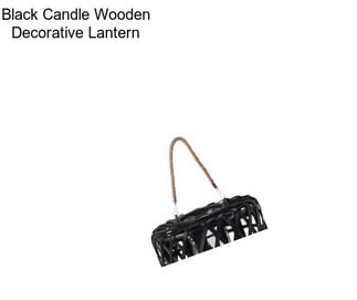 Black Candle Wooden Decorative Lantern