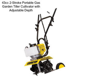 43cc 2-Stroke Portable Gas Garden Tiller Cultivator with Adjustable Depth