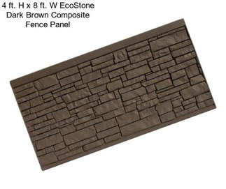 4 ft. H x 8 ft. W EcoStone Dark Brown Composite Fence Panel