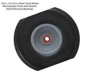 10 in. x 3-1/2 in. Hand Truck Wheel Microcellular Foam with Sealed Semi-Precision Bearings