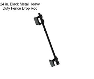 24 in. Black Metal Heavy Duty Fence Drop Rod