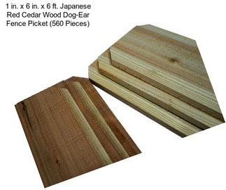 1 in. x 6 in. x 6 ft. Japanese Red Cedar Wood Dog-Ear Fence Picket (560 Pieces)