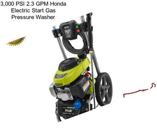 3,000 PSI 2.3 GPM Honda Electric Start Gas Pressure Washer