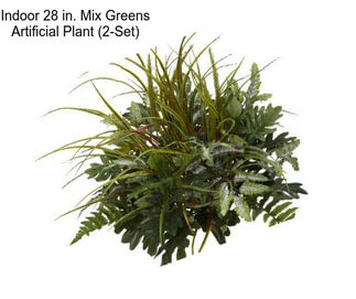 Indoor 28 in. Mix Greens Artificial Plant (2-Set)