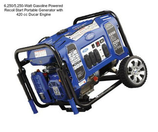 6,250/5,250-Watt Gasoline Powered Recoil Start Portable Generator with 420 cc Ducar Engine