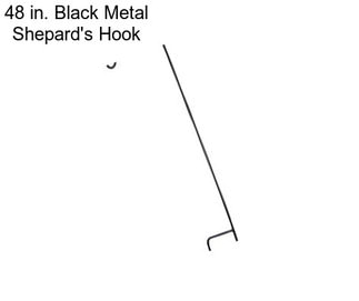 48 in. Black Metal Shepard\'s Hook