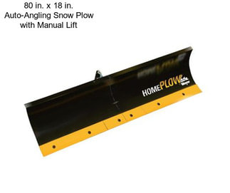 80 in. x 18 in. Auto-Angling Snow Plow with Manual Lift