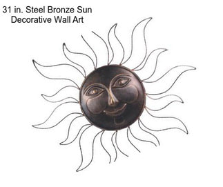 31 in. Steel Bronze Sun Decorative Wall Art