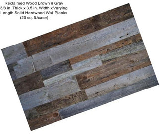 Reclaimed Wood Brown & Gray 3/8 in. Thick x 3.5 in. Width x Varying Length Solid Hardwood Wall Planks (20 sq. ft./case)