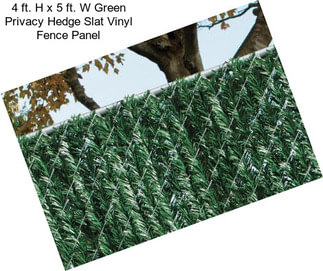 4 ft. H x 5 ft. W Green Privacy Hedge Slat Vinyl Fence Panel