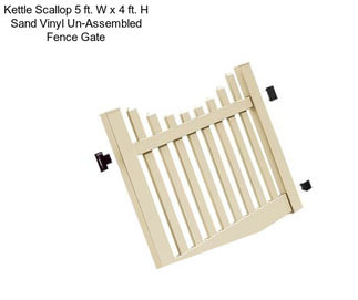 Kettle Scallop 5 ft. W x 4 ft. H Sand Vinyl Un-Assembled Fence Gate