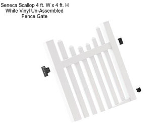 Seneca Scallop 4 ft. W x 4 ft. H White Vinyl Un-Assembled Fence Gate
