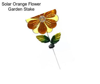 Solar Orange Flower Garden Stake