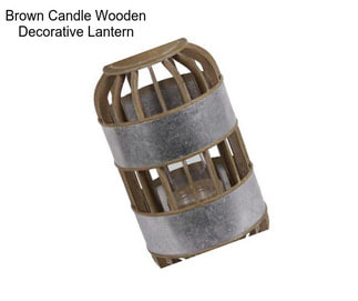 Brown Candle Wooden Decorative Lantern