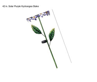 42 in. Solar Purple Hydrangea Stake