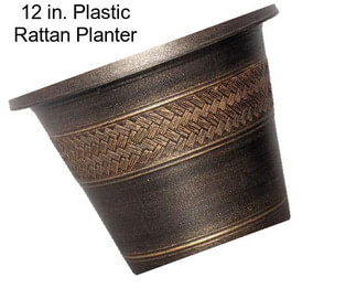 12 in. Plastic Rattan Planter