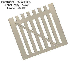 Hampshire 4 ft. W x 5 ft. H Khaki Vinyl Picket Fence Gate Kit