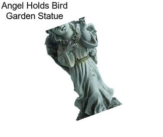 Angel Holds Bird Garden Statue