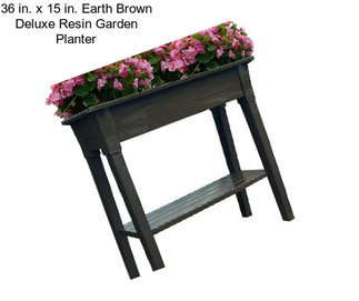 36 in. x 15 in. Earth Brown Deluxe Resin Garden Planter